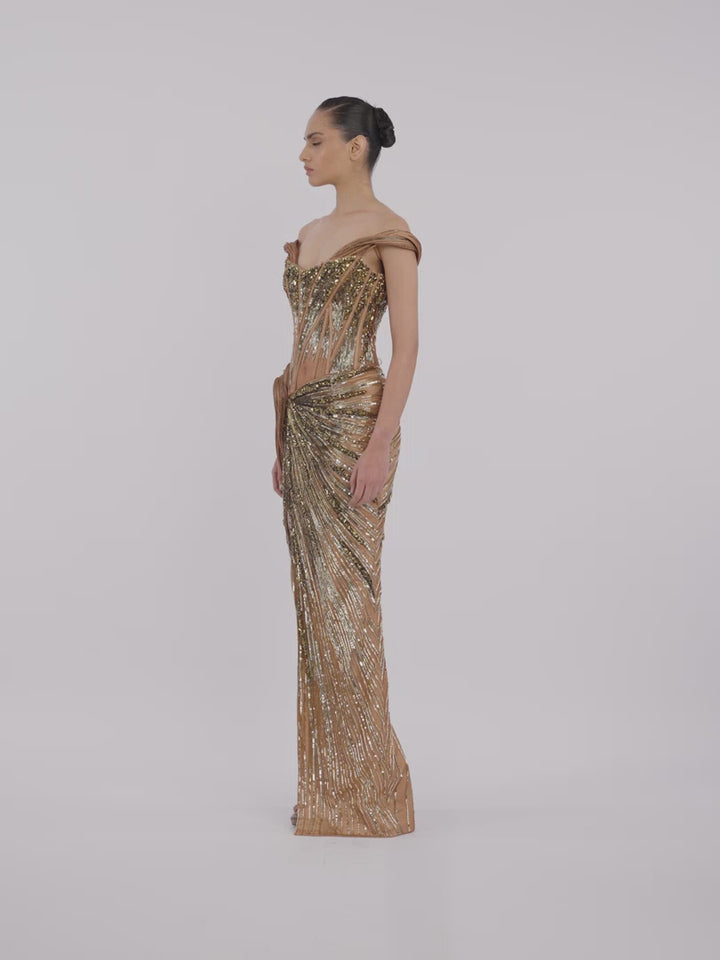 The Sculpted Corset Gown