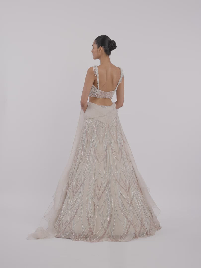 The Art Nouveau Lehenga