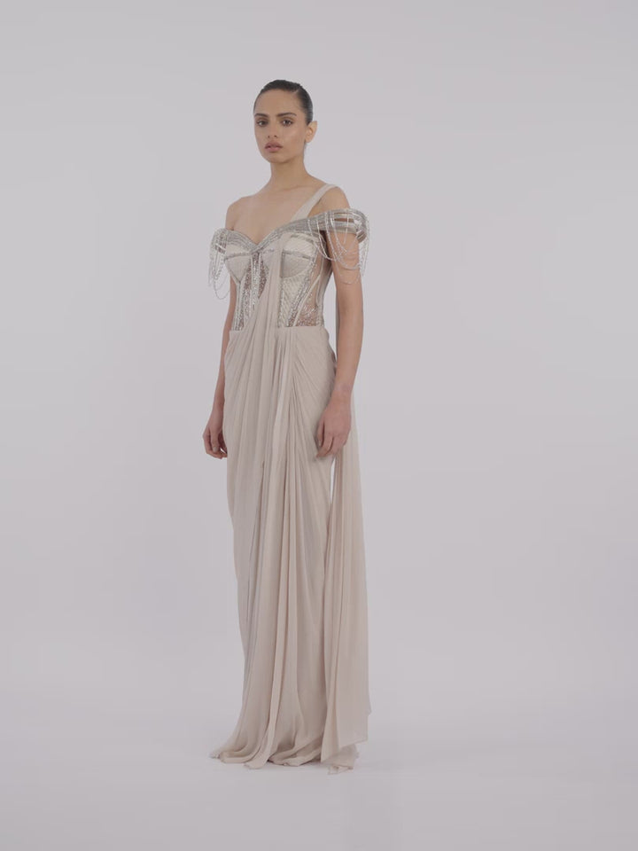 The Corset Bodice Saree Gown