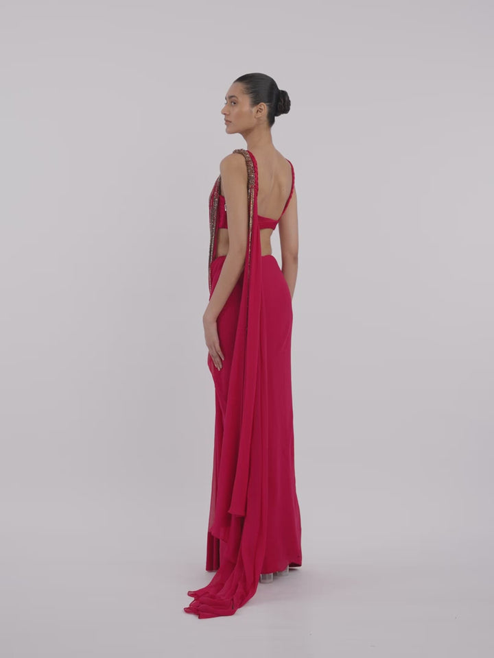 The Cascade Chain Saree