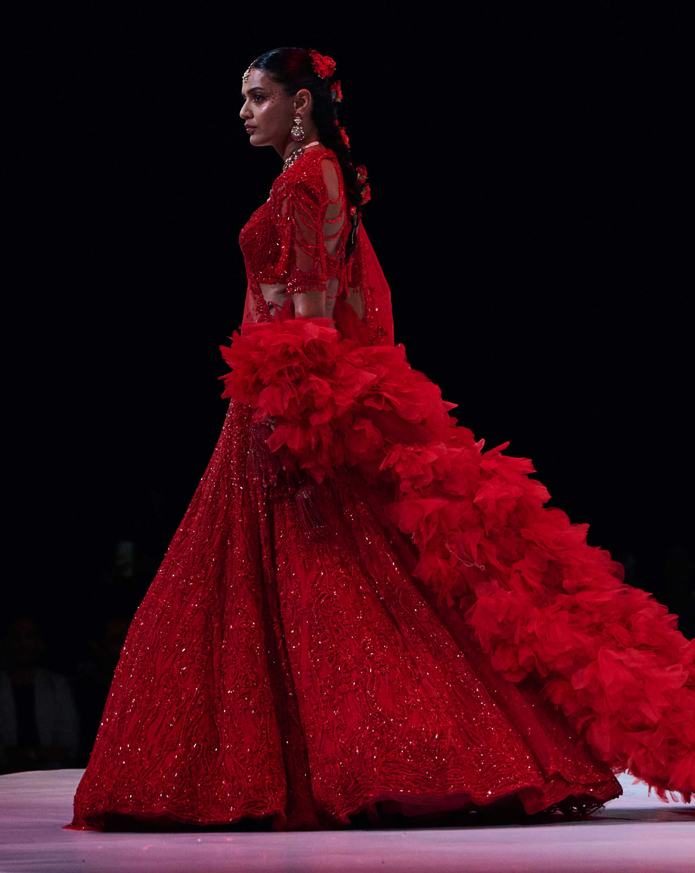 Scarlet Sanctum Lehenga