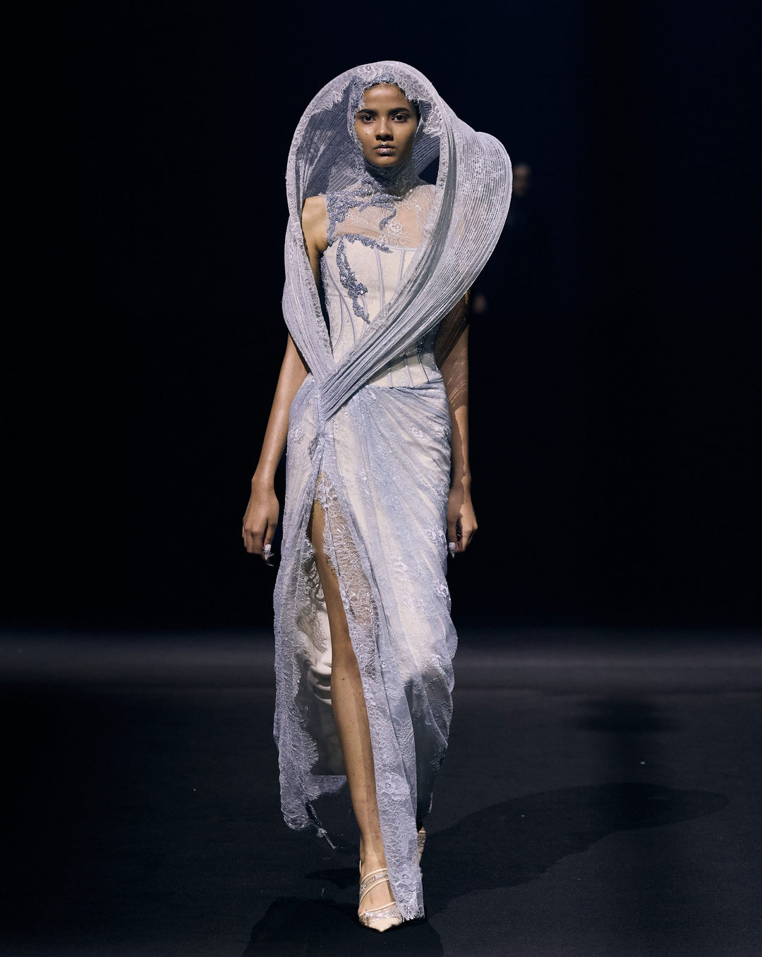 Moonveil/ Cosmic Orbit Saree Gown