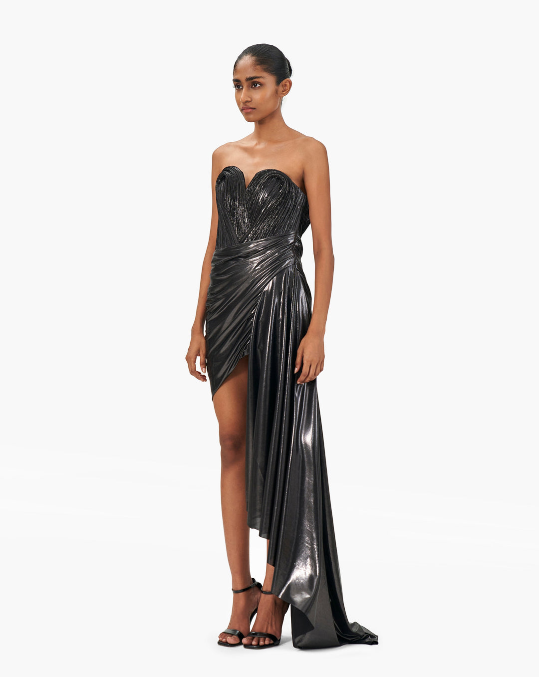 The Glistening Drape Sculpted Dress